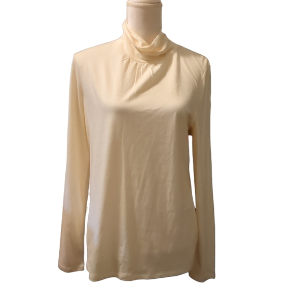 NWT TALBOTS turtleneck size L color cream - Picture 2 of 10